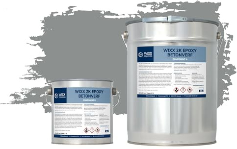 Wixx 2K Peinture Époxy Béton – 20L - RAL 7042 | Gris trafic A - 20L