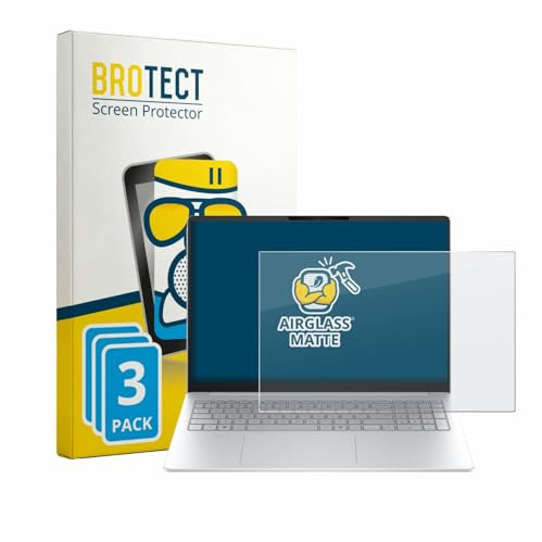 BROTECT Entspiegelungs Schutzglas für HP OmniBook 3 16 16-bw0750ng (3 Stück) Schutzfolie Matt [Extrem Kratzfest 9H, Anti-Reflex, Anti-Fingerprint]