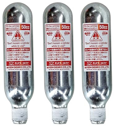 Hit-Air Bombona recarga CO2 50CC Hitair para protector hinchable de hípica y moto