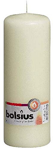 BOLSIUS Qualitäts - Stumpenkerzen 200 x 70 mm elfenbein im 8er Pack