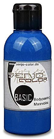 Bodypainting Farben Senjo Color Basic 75ml Marineblau I Gesichts- & Körperfarbe I Karneval, Fasching I Pinsel & Airbrush Farbe