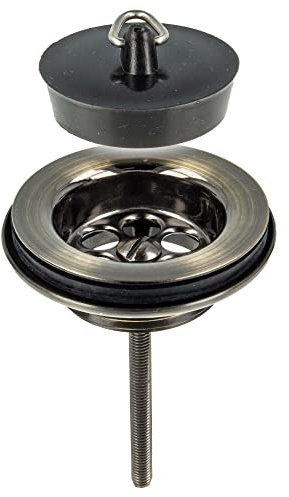 tecuro Universal Ablaufventil bronze bronziert, 1 1/4 Zoll - für Waschbecken mit Stopfen