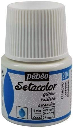 Pebeo Setacolor Colore Per Tessuto 45ml Tinteggiatura 57 Diversi Colori - Glitter Diamante Bianco