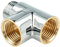 tecuro | T-Stück 2-Wege Verteiler | zur Unterverteilung bei der Sanitärinstallation | allseitig 1/2 Zoll | Messing CW617N nach Trinkwasserverordnung | verchromt | 4699913
