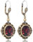 Vintage Ohrringe mit Markenkristallen Lila Gold Amethyst NOBEL SCHMUCK