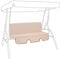 Gardenista Garden Swing 3 Seater Hammock Bench Cushion | Canopy Outdoor Patio Furniture Replacement Cushion Seat Pad | Water Resistant Seat and Back Cushion | Soft Comfy and Durable (Stone)