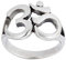Silverly Frauen Männer 925 Sterling Silber Om Aum Ohm Hindu Sanskrit Klobig polierte Ring