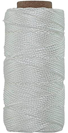 SGT KNOTS #18 gedrehte Einmach-Nylonschnur, hochwertige und langlebige Schnur für Mauerarbeiten, DIY-Projekte, Handwerk, Werkstatt, Gartenarbeit, Trot-Line (167,6 m, weiß)