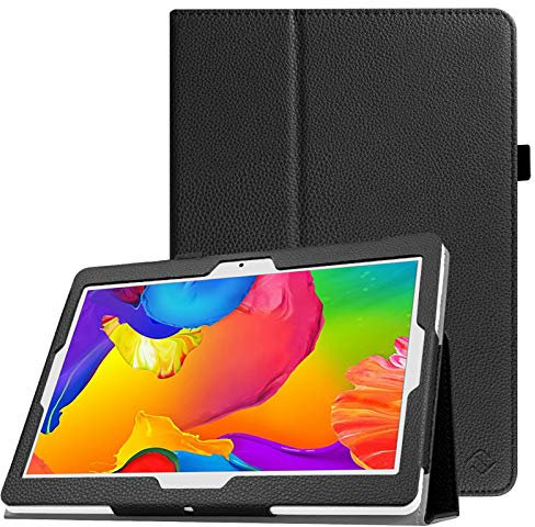 Fintie Folio Hülle für TYD 108/107, TOSCiDO 10.1 X109/K108/X104, Qimaoo/Dragon Touch 10, ZONKO 10, ACEPAD A121/A140/A101, YUNTAB K107, Padgene, AOYODKG/JANWIL/Lnmbbs Tablet, Schwarz