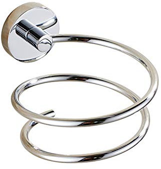 HJRUIUA Porte Sèche Cheveux Mural Chrome, Rangement/Support de Sèche-Cheveux en 304 Acier Inoxydable(11 x 8.5 x 13CM), Accessoires pour Salle de Bain