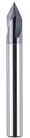 SpeTool Fresa Chaflan Fresa para Madera 6mm Fresa Grabado Fresa de Ranura en V Fresa 60 Grados 3 Filos Carburo Sólido de Tungsteno con TiAlN Revestimiento Fresas de V para CNC para Grabar Chaflanes