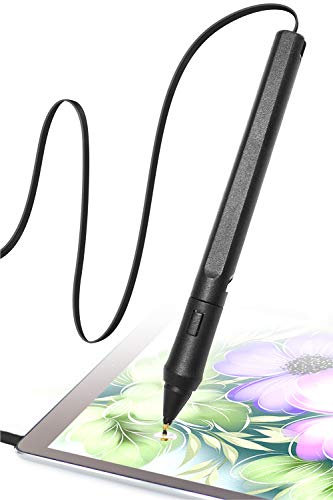 SonarPen – Druckempfindlicher Smart Stylus Pen mit Palm Rejection und Shortcut-Taste. Batterielos. Kompatibel mit iPad/iPhone/Android/Switch/Chromebook (Schwarz)