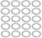 Othmro Nylon Flache Unterlegscheiben M14 22 mm OD 14 mm ID 1,2 mm Dicke Dichtung für Wasserhahn Rohr Wasserschlauch, transparent, 50 Stück