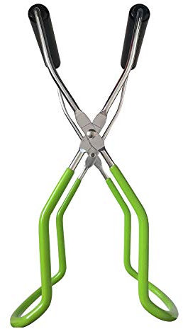 Stainless Steel Jar Lifter with Grip Handle for Hot Preserving Glasses - 1 Piece Green