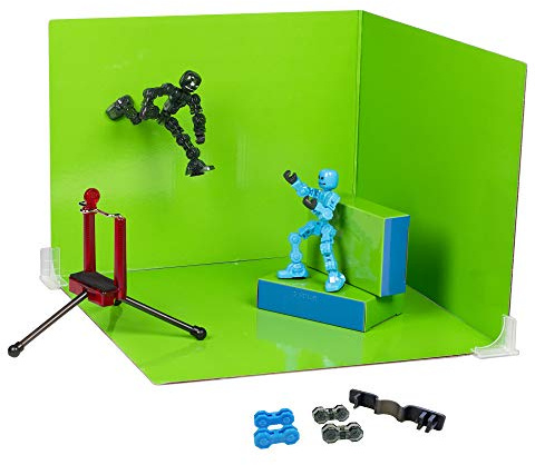 Zing Klikbot Zanimation Studio, inklusive 2 Klikbots, Handyständer/Halterung und 2-seitigem Hintergrundbildschirm