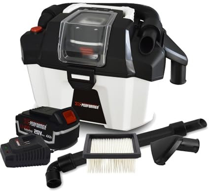 Aspirateur Eau et Poussière Compact Brushless sur Batterie - Xperformer XPVC20LIBL-10L - Batterie 4 Ah + Chargeur Inclus