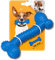 Hundespielzeug Kauspielzeug für Hunde Knochen Geformt Langlebiges Kauknochen aus Gummi für Zahnreinigung 116mm Robuster Welpenspielknochen Interaktives Spielzeug mit Noppen