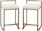 Crosley Furniture Harlowe Tresenhocker 2er Set Creme und Gold