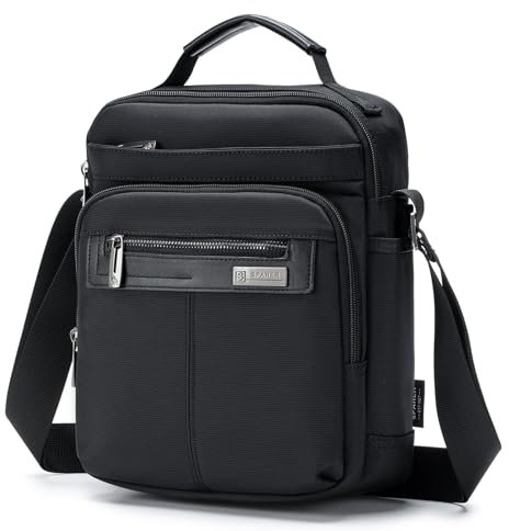 SPAHER Pochette Homme Sacoche Sacs à Main Sac Bandouliere Sac Besace Sac Porte Epaule Homme Sac Poitrine Sac d'épaule Ipad Messager Sac d'affaires Porte-document Crossbody Cadeau