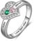 lorajewel Ring mit Gravur Damen Silber 925 Personalisierte Mutter Tochter Freundschaftsringe mit Stein für Mom Geschenk für Geburtstag (2 Steine)