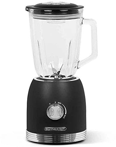 SCHNEIDER SCBL15B, Blender; Capacité (1.5L), Fonction pulse, Variateur de vitesse, 6 lames en acier inoxydable, Noir