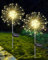 Dekofun Gartendeko Solarleuchten für Außen 2 Stück 120 LED Solar Feuerwerk Gartenbeleuchtung, 8 Modi Solarlichter Pusteblume Wetterfest Solarstecker Gartenlichter für Außen Terrasse Balkon Deko