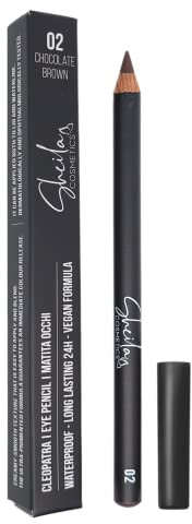 Sheila Cosmetics Cleopatra, Matita Occhi Waterproof, Texture Morbida e Sfumabile, Lunga Durata 24h, Oftalmologicamente Testata, 100% Made in Italy, Marrone