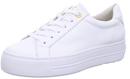 Paul Green Women Lace-Up Shoes 5241, Ladies Comfort Shoes Width: Regular (WMS),Comfort Low Shoe,Comfortable,Laces,Weiß (Black),42 EU / 8 UK