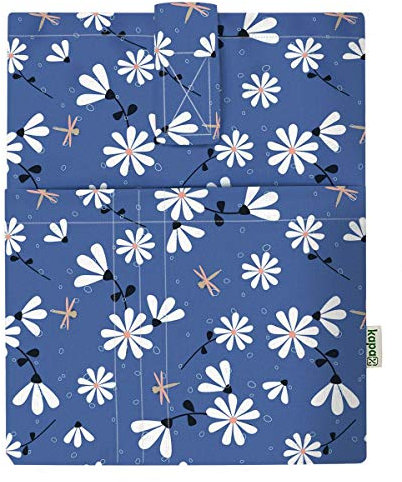 Sacchetto per libri copertina per libri in brossura, tessuto lavabile, impermeabile, protezione per libro, imbottito, custodia protettiva per tablet per adulti (MARGUERITE XL)