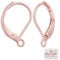 Beebeecraft 50Pcs/Box Leverback Earring Findings Stainless Steel French Earring Hooks 15.5x10mm Ear Wire Clip Earring Connector Rose Gold for Jewellery Making