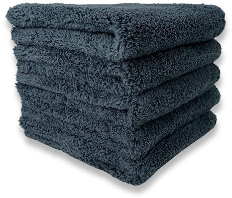 GLANTEX 5X Auto Poliertuch – Mikrofasertuch Randlos, super lackschonend und saugstark mit 500 GSM – fusselfreies Microfasertuch für die Autopflege 40 x 40cm, Mikrofaser Motorrad polieren