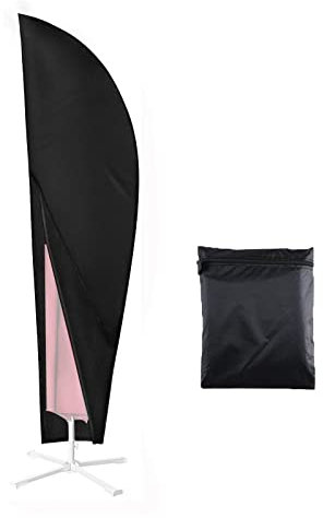 Housse de protection pour parasol en tissu Oxford 420D, housse de protection avec tige, 205 à 280 cm, grande housse de protection pour parasol déporté résistant aux intempéries, aux UV