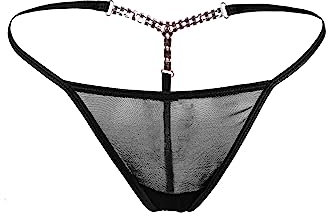 comeondear String Sexy Tanga Perizomi da Donna Lace Briefs Stretch Underwear Taglia Grande Perizoma Corto(Nero,M-L)