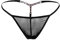 comeondear String Sexy Tanga Perizomi da Donna Lace Briefs Stretch Underwear Taglia Grande Perizoma Corto(Nero,M-L)