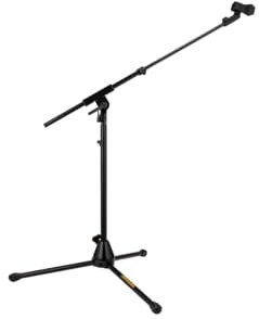 Hercules Pro Series Microphone Stand, 67.9 cm, Telescopic Boom, Three-Legged Drums/Amps