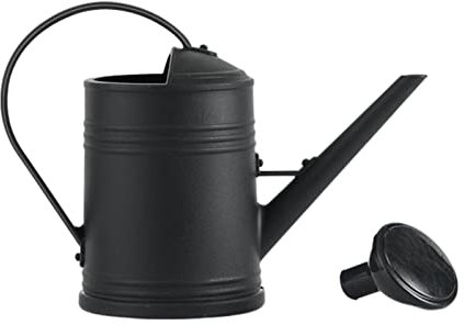 Tiuimk Arrosoir de jardin vintage noir 2 L, long bec, durable et respectueux de l'environnement