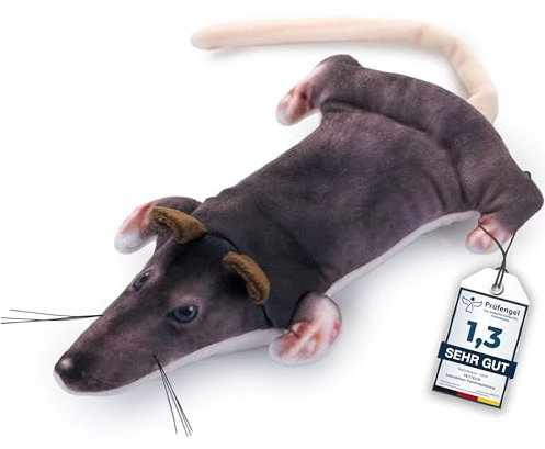 PetTec® Interaktives Katzenspielzeug Elektrisch zur Selbstbeschäftigung - Bewegliche Ratte Maus mit Katzenminze - Interactive Cat Toy - Automatisches Katzenspielzeug - Katzen Spielsachen Spielzeug