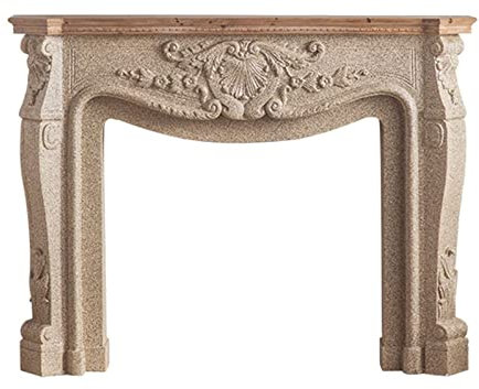 WAOCEO Kaminumrandung Amerikanische Vintage-Kaminsims-Einfassung, kreatives Relief, dekoratives Regal, Wohnzimmer-Eingang, geschnitztes Schrank-Sideboard Dekorative Kaminkonsole