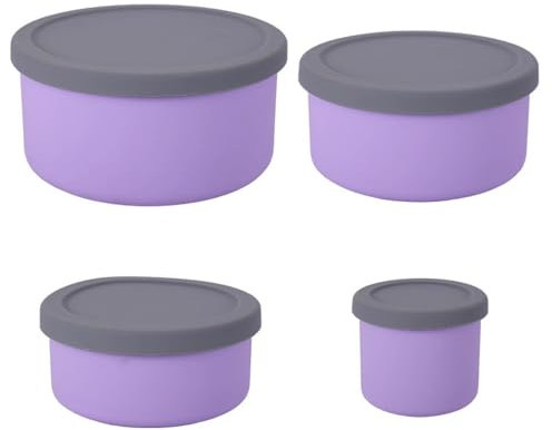 OLiWia Fiambrera de silicona de grado alimenticio Calentador de microondas Refrigerador Fiambrera Caja de frutas Caja redonda fría de silicona