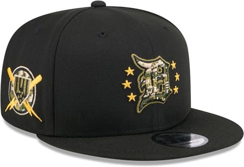 New Era Armed Forces Day 2024 9Fifty Black MLB Team Snapback Cap, Schwarz - Detroit White Sox, Einheitsgröße