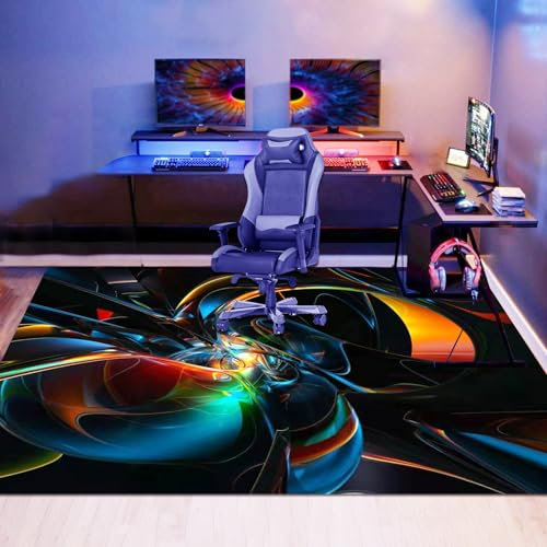 Xiaputcr Bodenschutzmatte Für Hartböden, Schreibtischstuhl Unterlage, Bürostuhl Matte, Bodenmatte Unter Bürostuhl Und Schreibtisch, Computerstuhl Teppiche Gaming Bürostuhl Stuhlmatten 140 x 160 cm