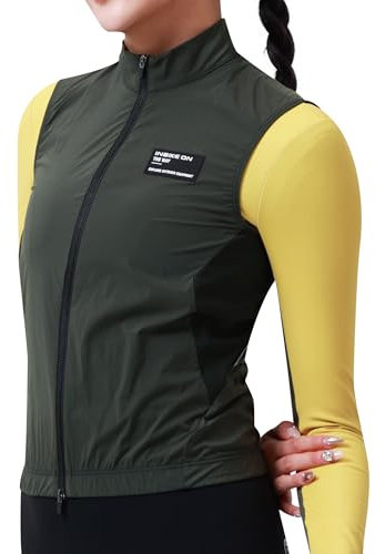 INBIKE Gilet Antivento da Ciclismo Donna Gilet Corsa Giacca Ciclismo Senza Manica Gilet Bici Traspirante Leggero