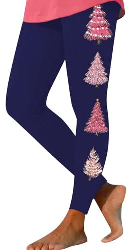 Surttan Thermo Strumpfhose Damen Gefüttert Bequeme Xmas Winterleggins Große Größen Herbst Winter Strumpfhose Gemusterte Thermo Hose Weihnachtsleggings High Waist Warm Christmas Radlerhosen Leggins