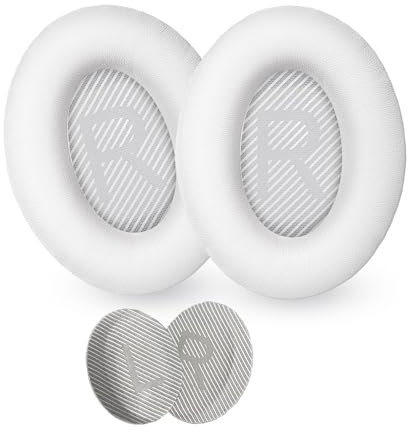 ACCIUK Replacement Ear Pads, Compatible with Bose QuietComfort (QC) 35 35ii 25 15 2 Headphones. New Soft Protein Leather, high-Density Memory Foam, 1 Pair of Replacement Ear Pads (Withe)