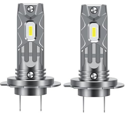 Mefluctuate Halogen Auto Lampen H7, 55W 300% Helligkeit als Halogenlampen11000LM 6500K Kaltes Weiß,1:1 Mini-Größe, 2 Stück