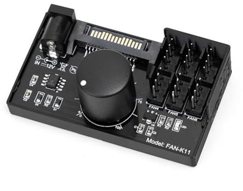 Diheohg Controller Speed Fan PWM Power DC SATA High Power 4 Pin Regulator Fan Server NAS Control Speed Fan Regulation PWM Speed