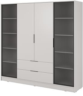 3xE Living Kleiderschrank 206 cm, Kaschmir, 206 x 51 x 200 cm