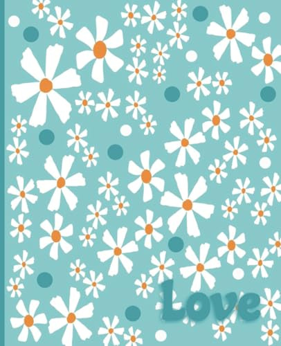 Daisy Notebook: 7.5 x 9.25 size, 100 pages, College Ruled, Soft Paperback, Cute Floral, Great gift for any daisy lover.