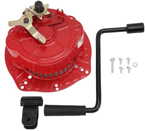 ciciglow Starter per Manovella a Mano, Facile Avviamento Fast Start Non Tiro Starter per 170f 173f 178f 186f 188f 192f 195f Motore Raffreddato All'aria Verticale