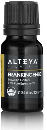 Alteya Ekologisk rökelseolja 10 ml (Boswellia Carterii) - 100% ren afrikansk rökelseolja och USDA-certifierad för hudvård, aromaterapi